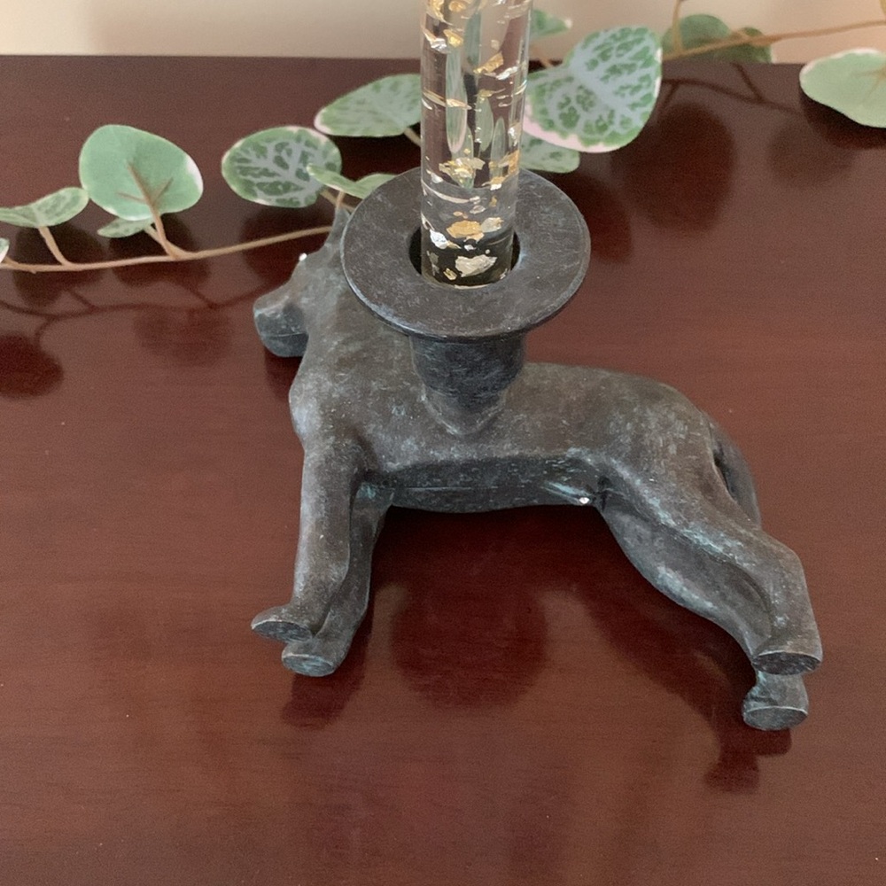 📌 Super Rare Ikea Metal Dog Candlestick